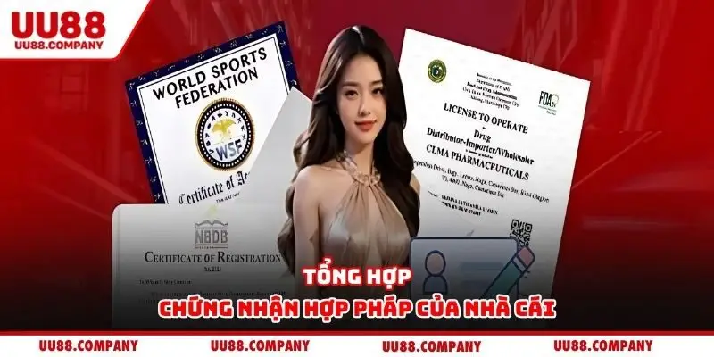 Tổng hợp chứng nhận hợp pháp của nhà cái